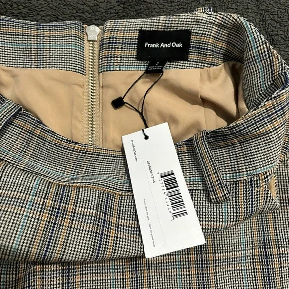 NEW FRANK & OAK PLAID MINISKIRT - Picture 5 of 8